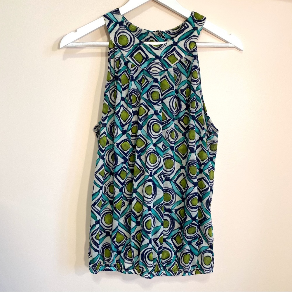 Geometric Print Halter Top